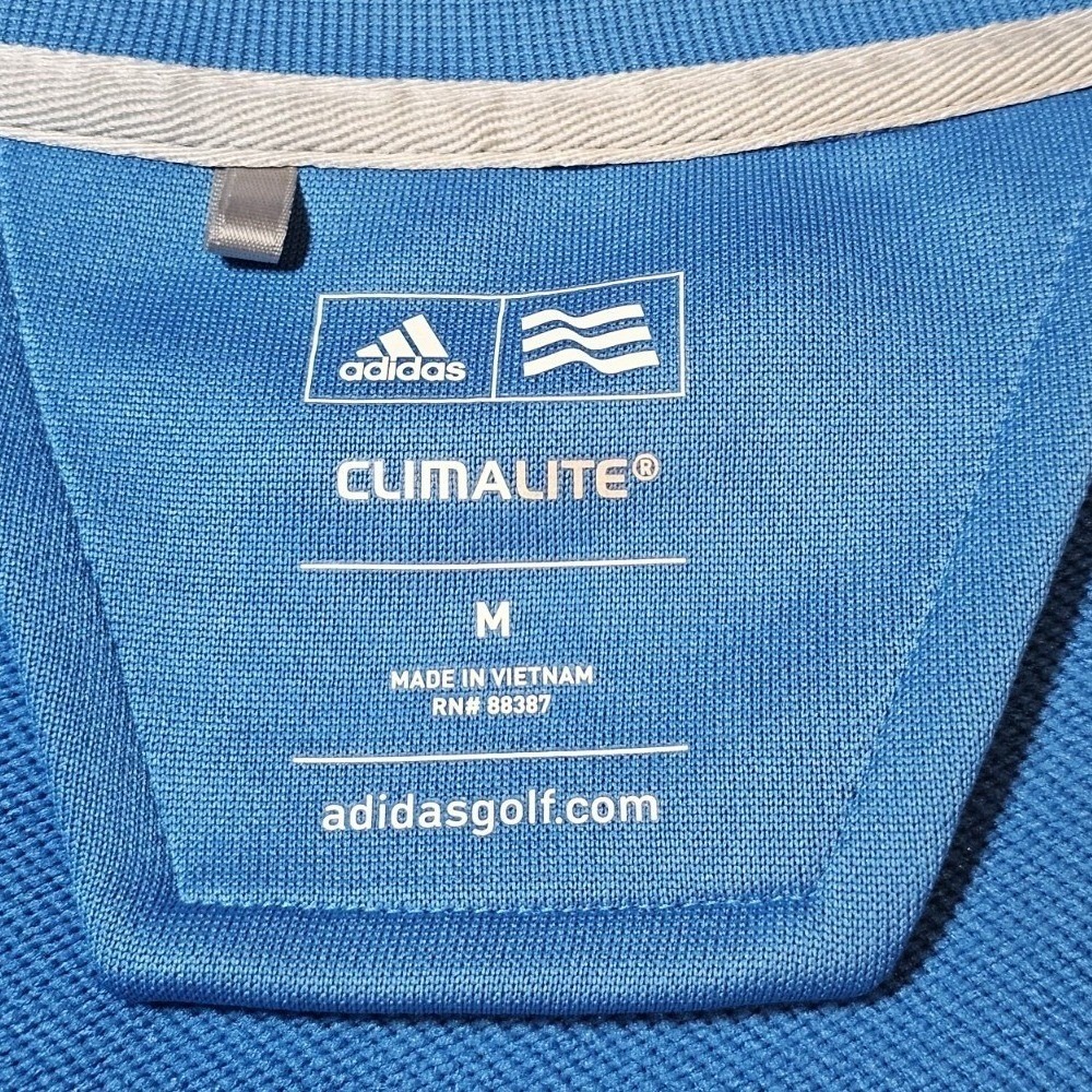 Adidas Pullover Mens Medium Blue Climalite 1/4 Zip Golf Sweatshirt Long Sleeve - Picture 2 of 10
